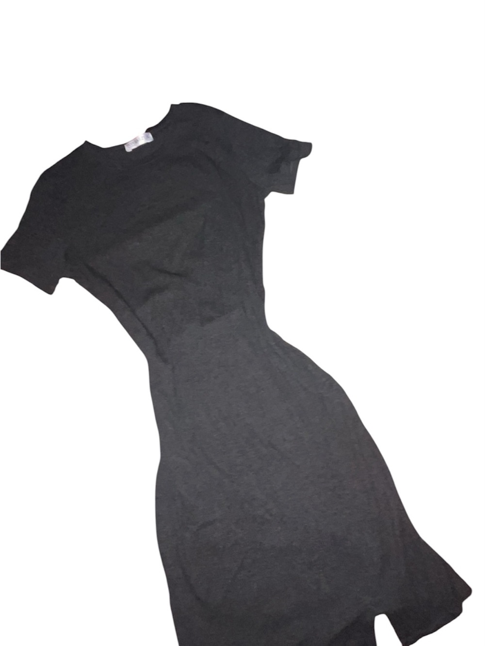 Classic Black Short-Sleeve Bodycon Dress